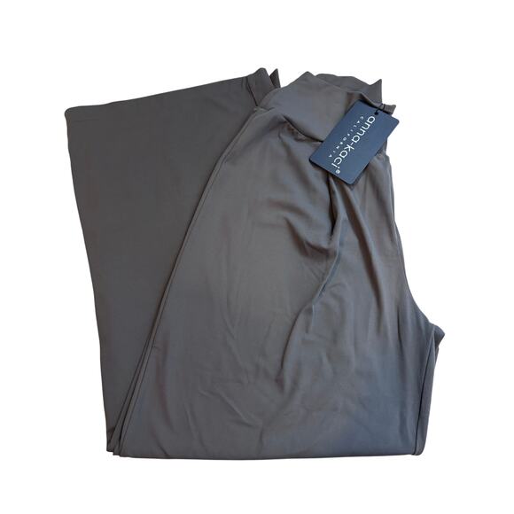 Women’s High Waist Wide Leg Pants With Pleat Front Detail Size Large! Gray! NEW - Picture 3 of 6